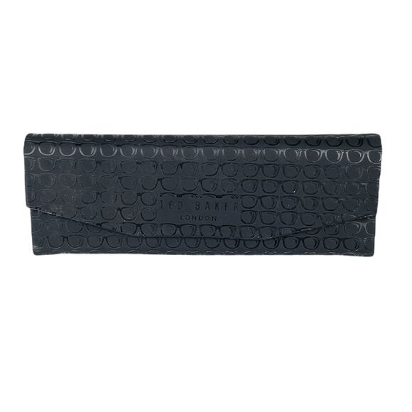 Ted Baker London Triangle Glasses Case and Cleaning Cloth Black - Picture 1 of 5
